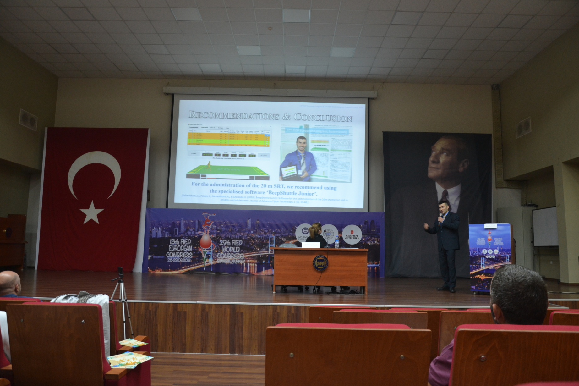 The beep test software BeepShuttle Junior was mentioned at the 13th European and 29th World FIEP Congress in Istanbul, 2018