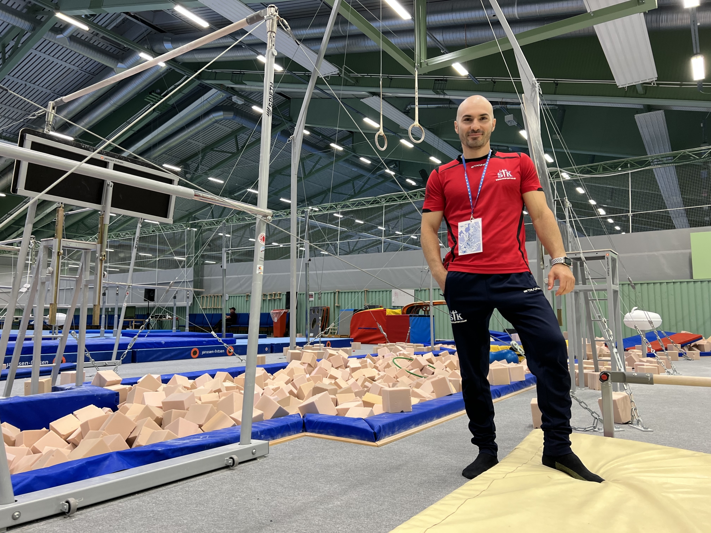 Stefan Kolimechkov at the Gymnastics Centre in the Sport Institute of Finland, Vierumaki 2022