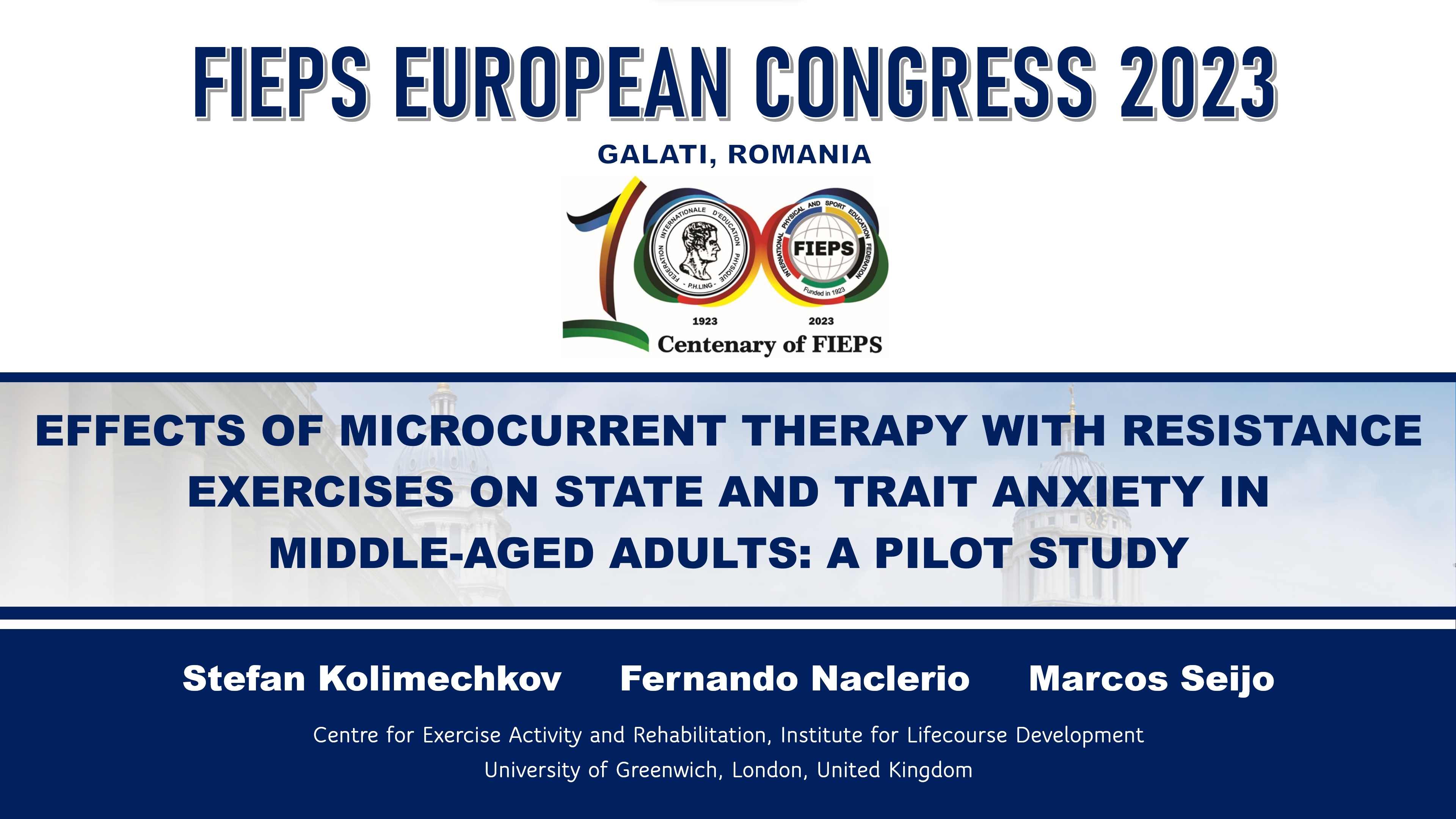 Effects of microcurrent therapy with resistance exercises on state and trait anxiety in middle-aged adults: A pilot study at the FIEPS Congress in Galati 2023