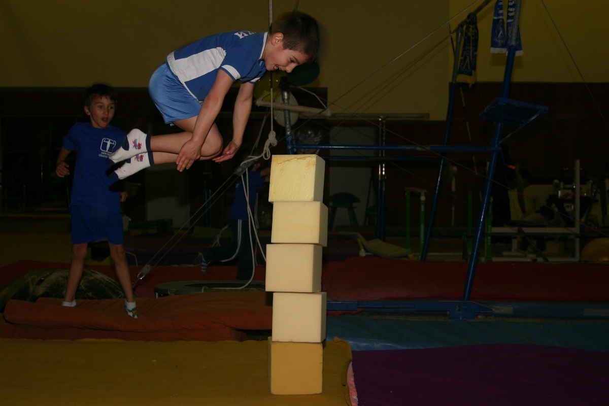 Front somersault at the Gymnastics Show 2011
