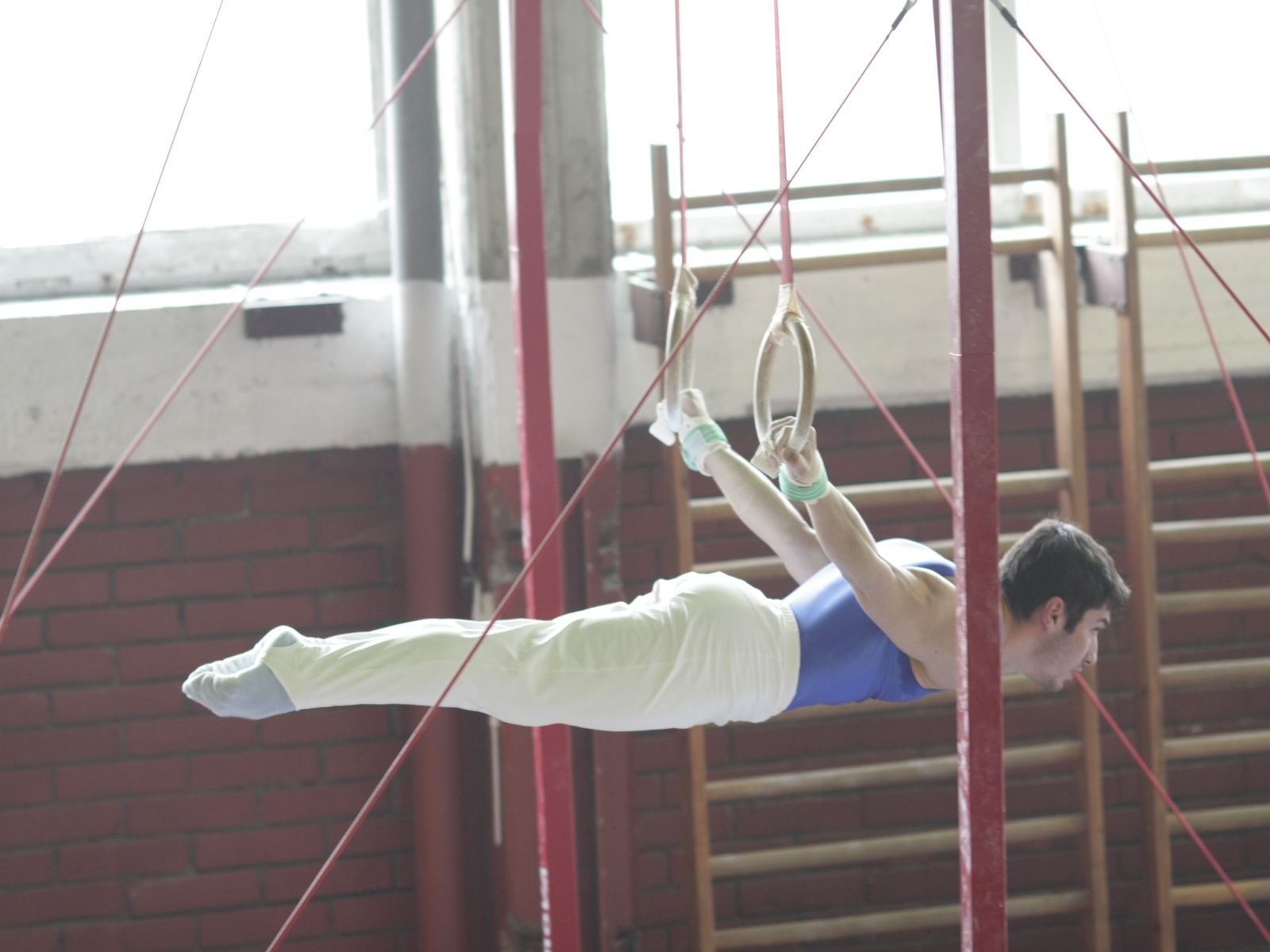 Stefan Kolimechkov on Rings at the National Sports Academy in Sofia