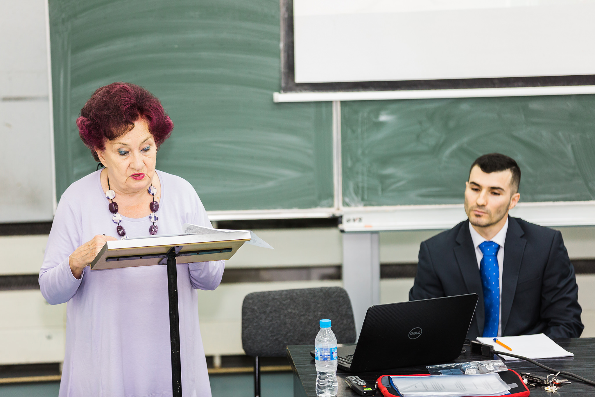 Prof. Dr Maria Toteva DSc (Professor in Sports Medicine) reviewing Stefan Kolimechkov's PhD thesis