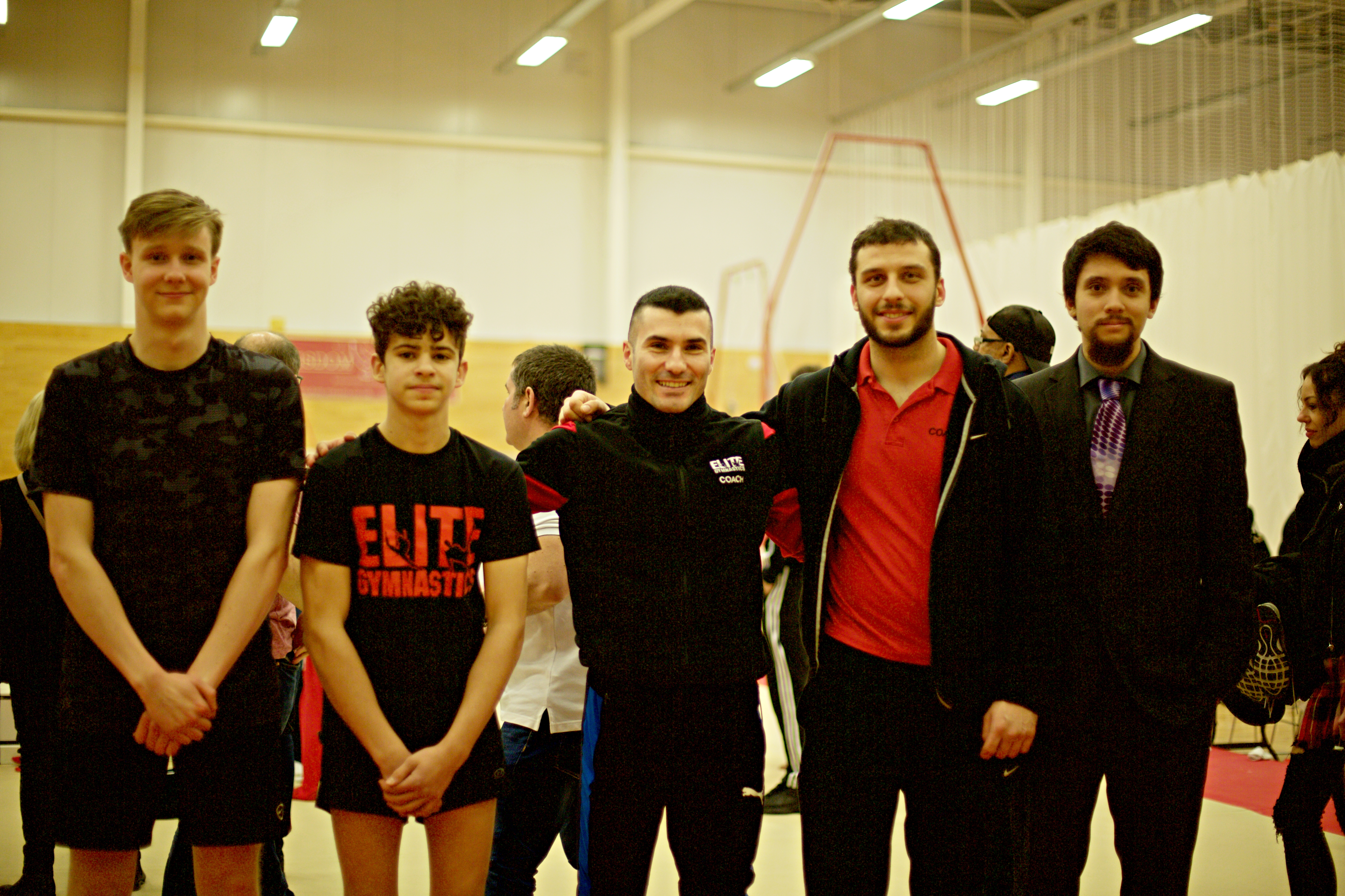 Coach Stef and his gymnasts at the London Gymnastics Championships 2019