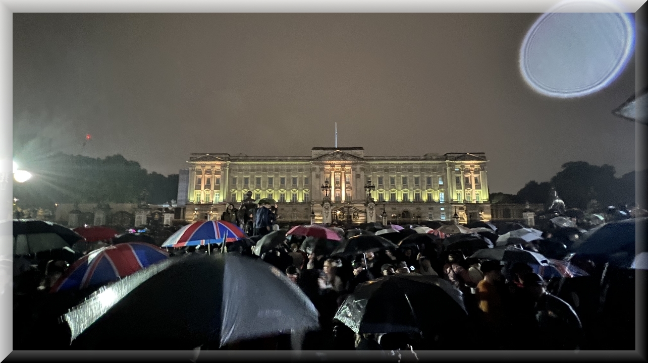 Buckingham Palace in London after the death of The Queen