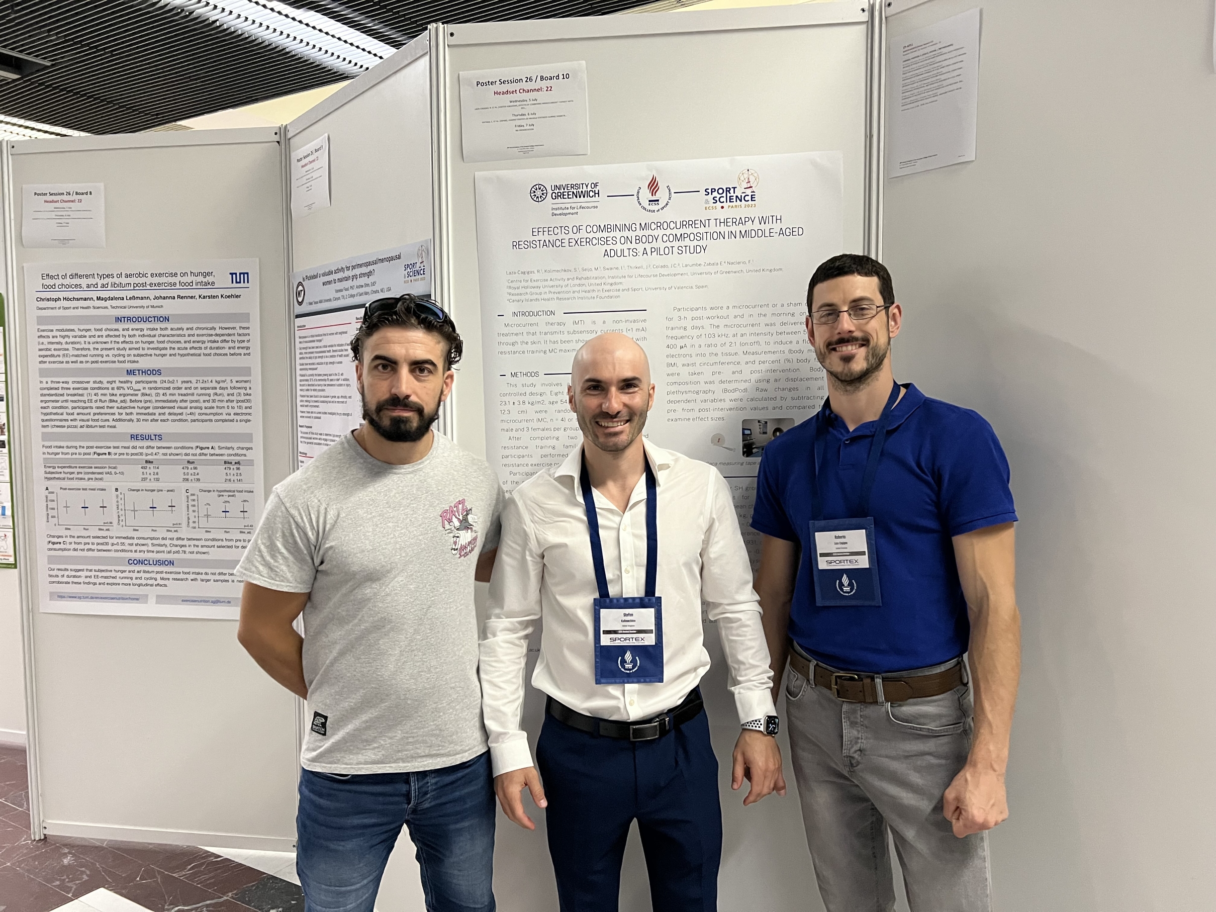 Dr Stefan Kolimechkov and colleagues from the University of Greenwich at the ECSS Paris 2023